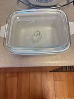 Corning Ware rectangular casserole with clear glass lid