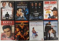Front view of eight DVD cases showing cover artwork and titles