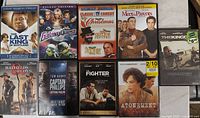 Front covers of all nine DVDs laid out in three-by-three grid