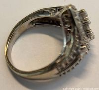 side profile of ring showing band and split shoulder design