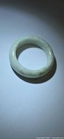 Top view of pale green jade ring