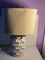 Lamp fully assembled with shade and finial