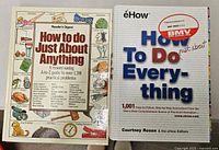 Front covers of "How to Do Just About Anything" and "How to Do Everything" hardcovers