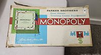 Outer box lid showing Parker Brothers Monopoly Canadian edition graphics