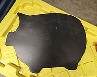 Pig silhouette chalkboard/trivet full view