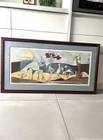 Full frontal view of framed Picasso print