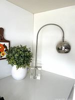 Full view of lamp on countertop