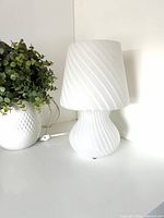 Lamp unlit showing swirl pattern and shape