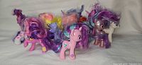 Group shot of all nine My Little Pony figurines