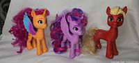 Group shot of all three My Little Pony figures