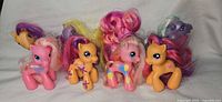 Group of eight My Little Pony figures front and back row