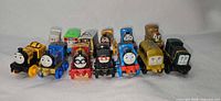 All 13 Thomas Minis lined up front view