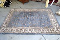 Top-down view of the rectangular area rug showing the full pattern and colors