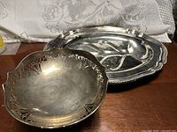 Candy dish and turkey platter overview