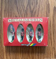 Front of Britains Metal Models box showing four Foot Guards figures