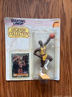 Front view of sealed Wilt Chamberlain Starting Lineup Legends Collection action figure and trading card