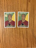 Front view of both Bobby Hull Topps Archives rookie reprint cards