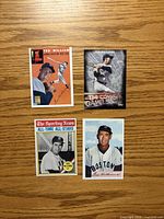 Front view of the four Ted Williams cards