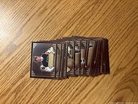 Front view of stacked Sidney Crosby Diary of a Phenom cards showing design and player image