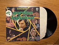 Front cover of Fantastic Gordon Lightfoot Volume Two LP with record partially visible