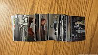 Front view of stacked The Munsters cards