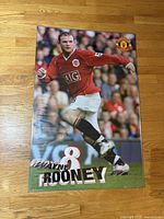 Front view of framed Wayne Rooney poster