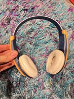 Full view of headphones showing headband and ear pads