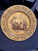 Full view of plate showing design and border