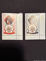 Both stamps side by side showing denominations and designs