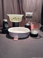 Group image showing all five kitchen items for size and condition reference