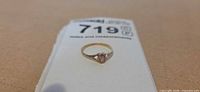 Full view of 10K gold ring on lot tag