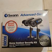 Front of box showing brand, model, contents, lifetime support badge