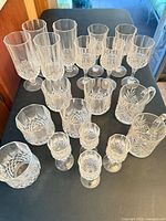 All 20 crystal pieces arranged on table