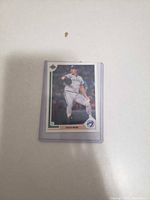 Front of David Wells Upper Deck card in sleeve