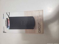 Retail box front showing Merkury Innovations Circuit Bluetooth speaker
