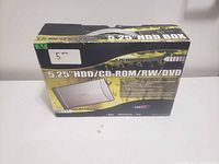 Front of box showing product name and enclosure image