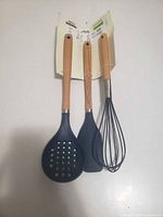 Front view of the three utensils on backing card