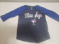 Front view of Blue Jays raglan shirt