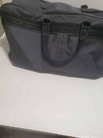 Angle view of duffle bag