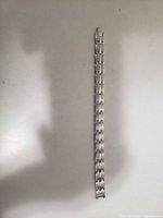 Full view of stainless steel link bracelet