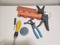 All tools arranged on tabletop