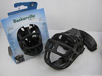 Baskerville Ultra size 5 muzzle in box alongside unboxed muzzle