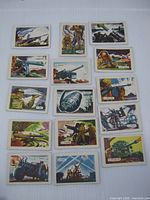 Full set of 15 Kellogg’s Firearms Series cards laid out