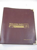 Front cover of brown Molson Indy Snap-On-Tools photo album