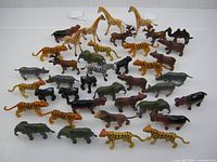 group of 40 assorted vintage plastic animal toys