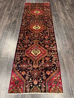 Full view of runner rug showing entire length and pattern