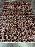 Full view of Persian rug on floor