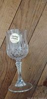 single Cristal d'Arques small wine glass with original sticker