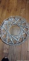 Top view of round lead crystal bowl showing full lattice pattern