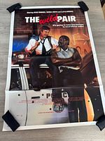 Full view of folded 1987 "The Wild Pair" movie poster